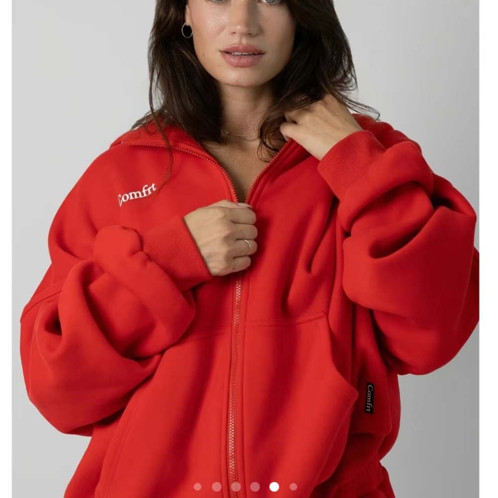 Comfort Red Zip-Up Hoodie/Sweatpants